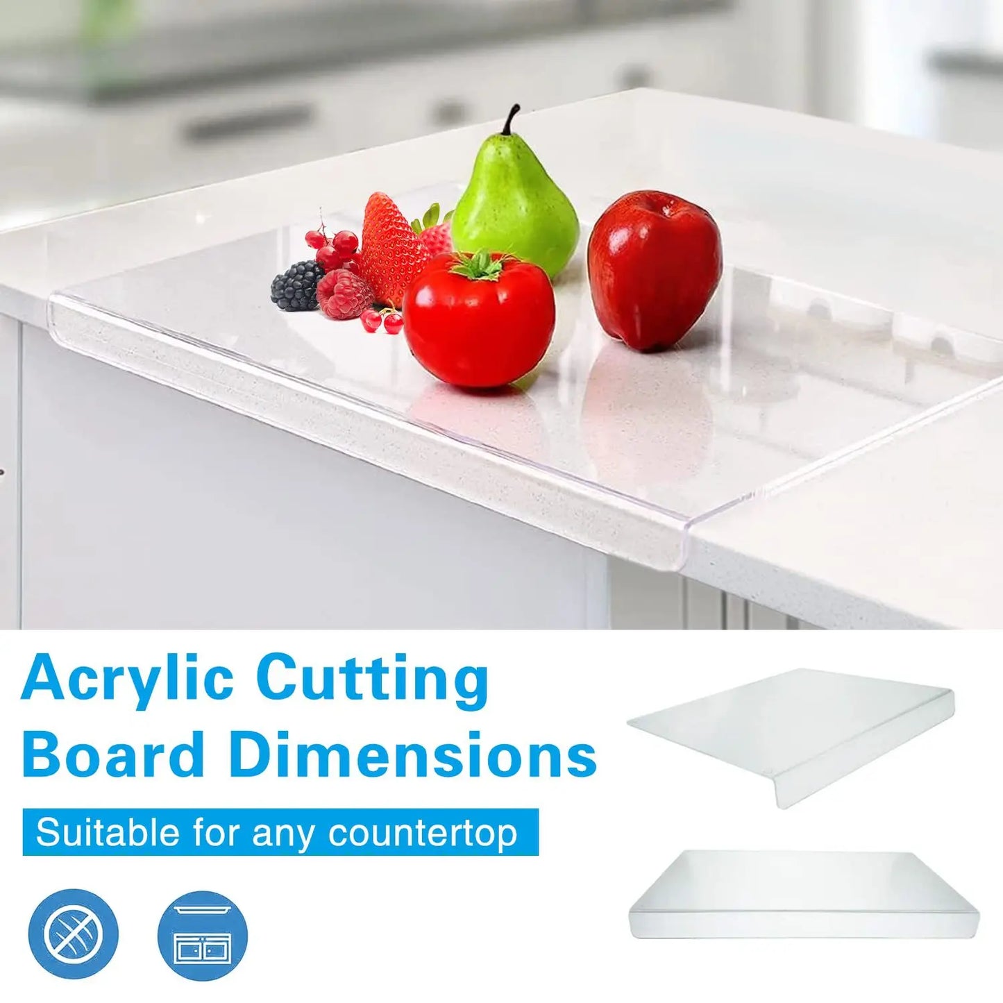 Board with Lip for Kitchen